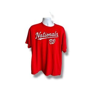 MLB Genuine Merchandise Washington Nationals Curly W SS Red T-shirt XL